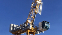 Potain top slewing luffer tower crane