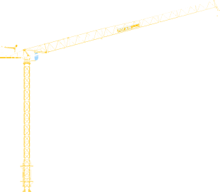 Silhouette of the MCH125 Hammerhead Crane by Potain
